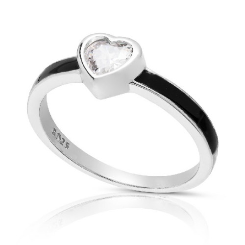 SORTIJA CORAZON CZ LADOS ESMALTE - SO1545R/04/10