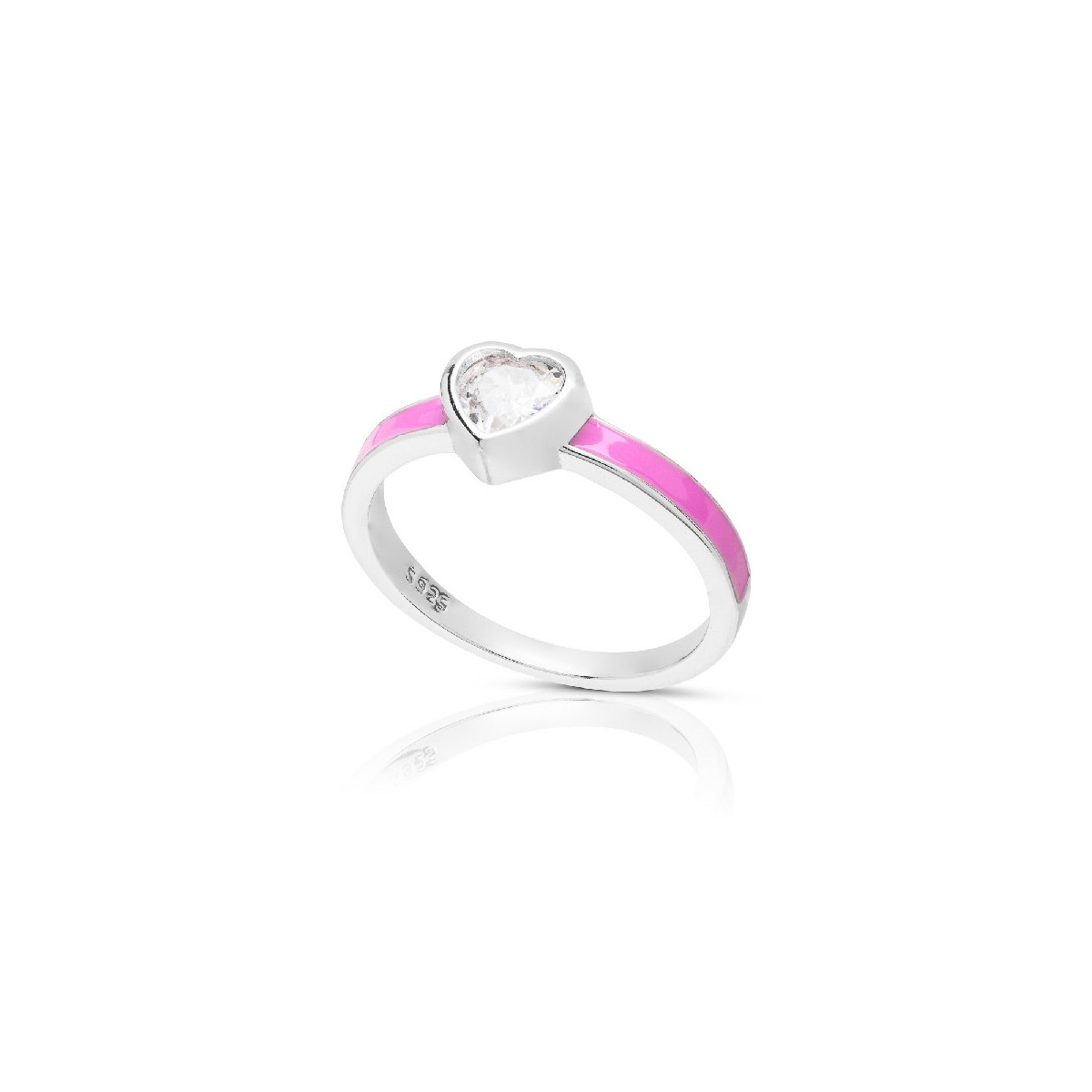 SORTIJA CORAZON CZ LADOS ESMALTE - SO1545R/04/14