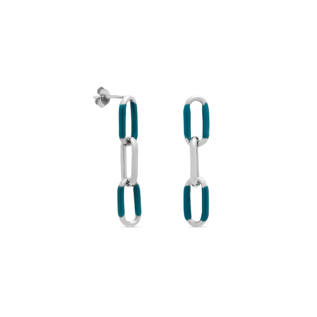 PENDIENTE CON 3 ESLABONES RECTANG. 2 CON ESMALTE - PE6075R/16