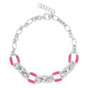 PULSERA ESLABONES OVALES ESMALTE - PU5441R/14