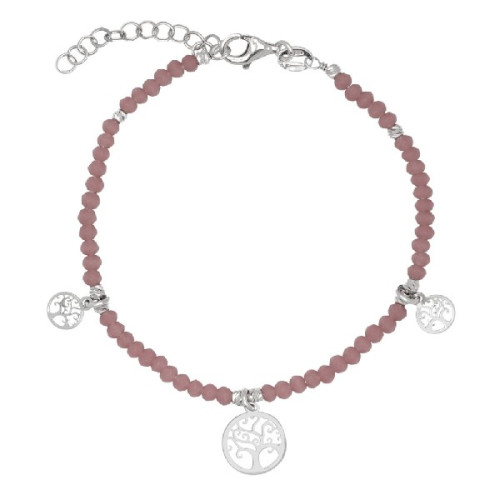 PULSERA PIEDRAS COLORES + ARBOLES VIDA COLGANDO - PU5447R/01