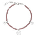 PULSERA PIEDRAS COLORES + ARBOLES VIDA COLGANDO - PU5447R/01