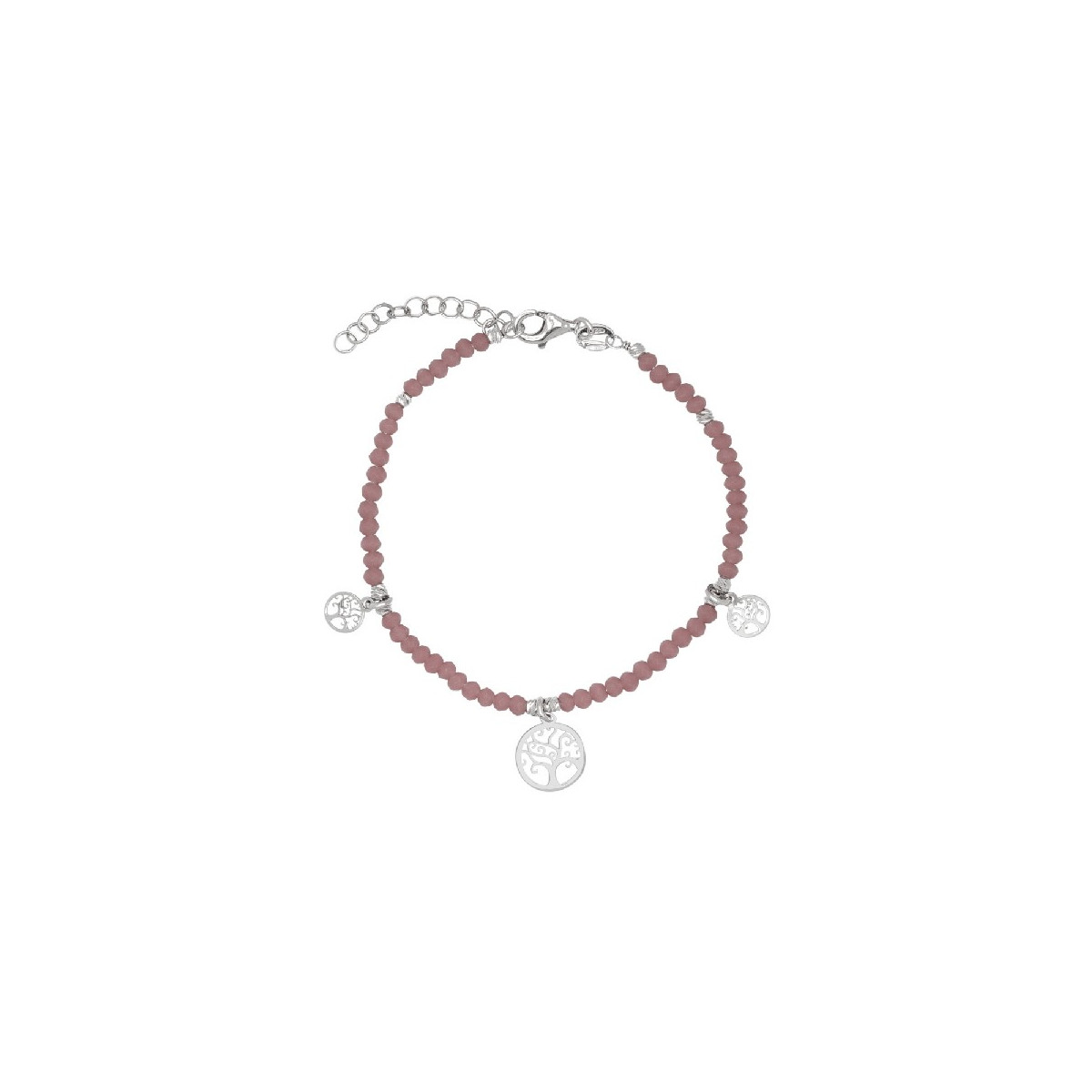 PULSERA PIEDRAS COLORES + ARBOLES VIDA COLGANDO - PU5447R/01