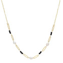GARGANTILLA PERLA NATURAL + ONIX + ESLABON REC - GA1703CH/36/10
