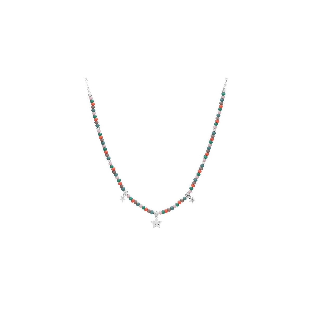 GARGANTILLA PIEDRAS COLORES ESTRELLA MARTELE - GA1719R/24