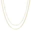 GARG. DOBLE PLANA + CADENA CON PERLAS - GA1720CH