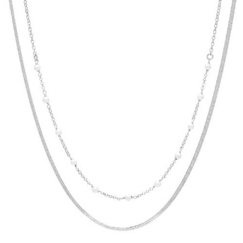 GARG. DOBLE PLANA + CADENA CON PERLAS - GA1720R