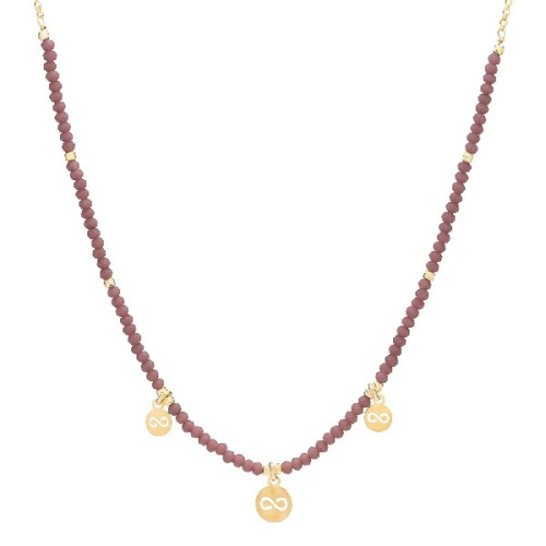 GARGANTILLA PIEDRAS COLORES + CIRCULO INFINITO - GA1725CH/01