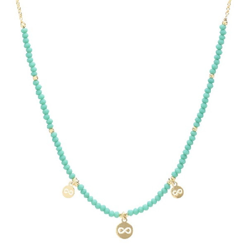 GARGANTILLA PIEDRAS COLORES + CIRCULO INFINITO - GA1725CH/15