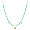 GARGANTILLA PIEDRAS COLORES + CIRCULO INFINITO - GA1725CH/15
