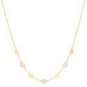 GARGANTILLA CORAZON LISO Y CON NACAR - GA1730CH