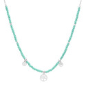 GARGANTILLA PIEDRAS COLORES + ARBOLES VIDA COLGANDO - GA1733R/15