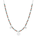 GARGANTILLA PIEDRAS COLORES + ARBOLES VIDA COLGANDO - GA1733R/24