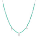 GARGANTILLA PIEDRAS COLORES + CANDADO COLGANDO - GA1734R/15