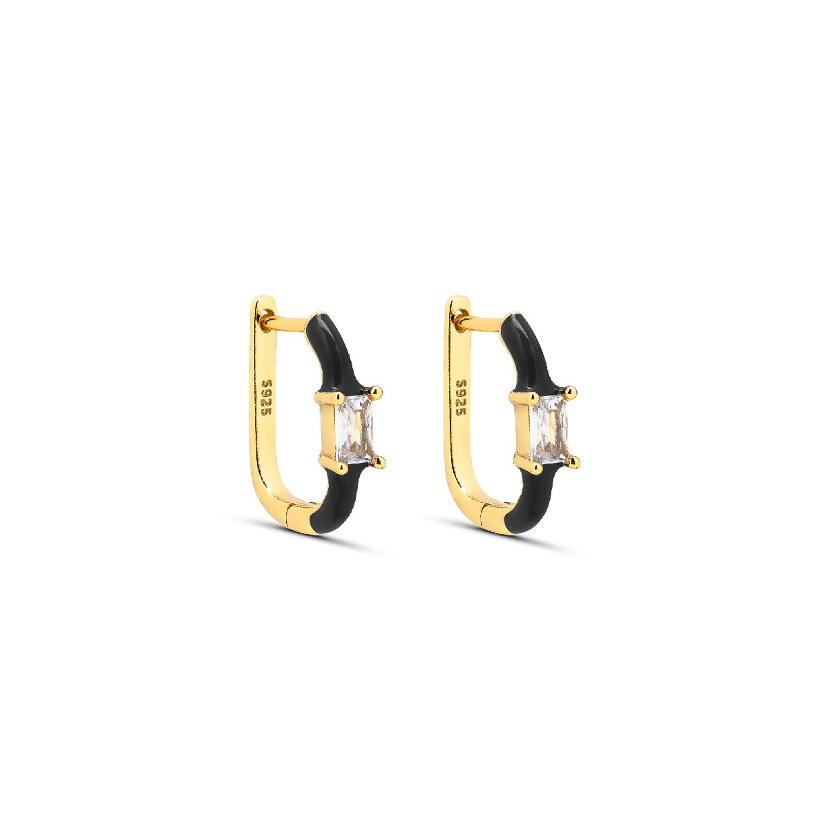 PENDIENTE ARO CZ RECTANGULAR ESMALTE - PE6055CH/04/10