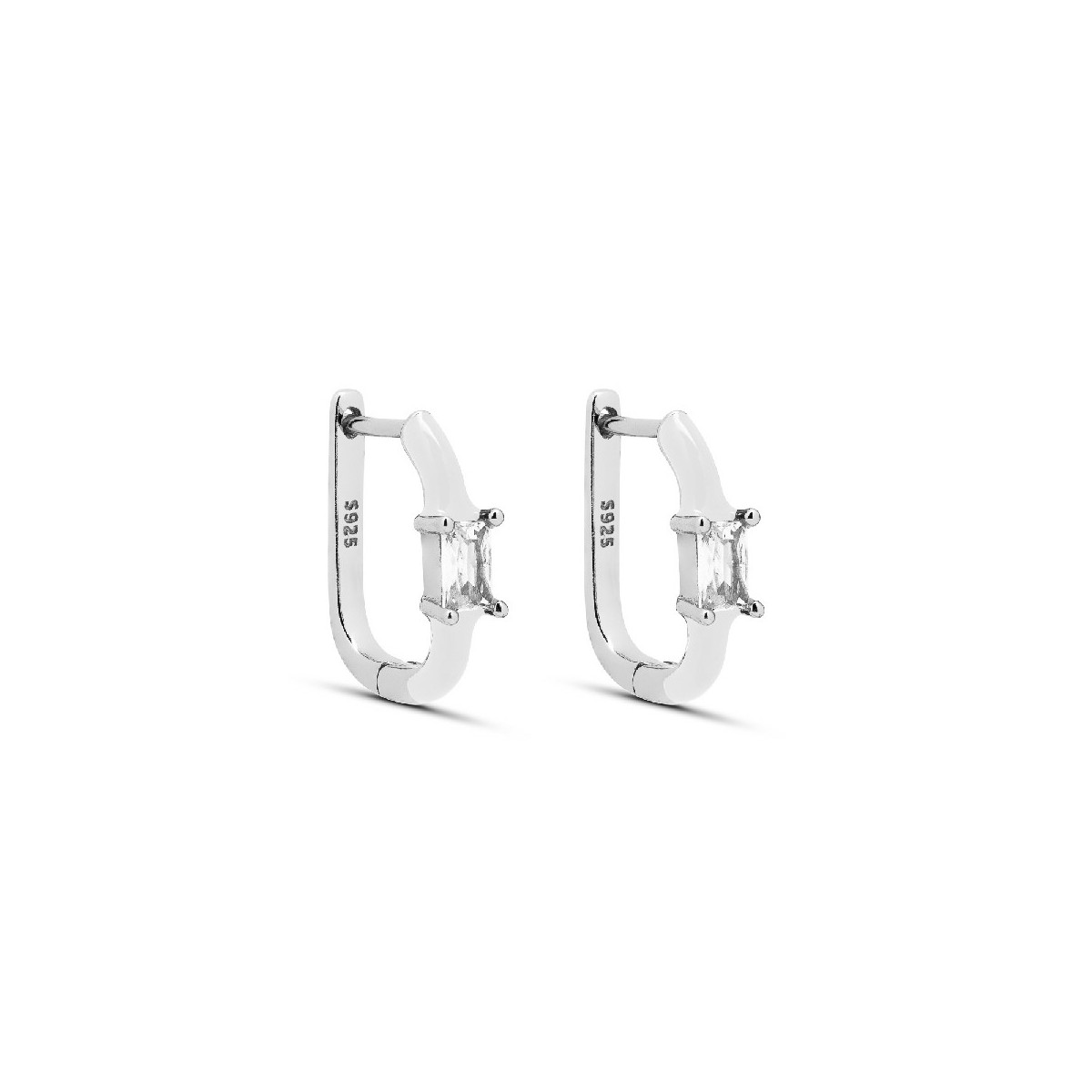PENDIENTE ARO CZ RECTANGULAR ESMALTE - PE6055R/04/04