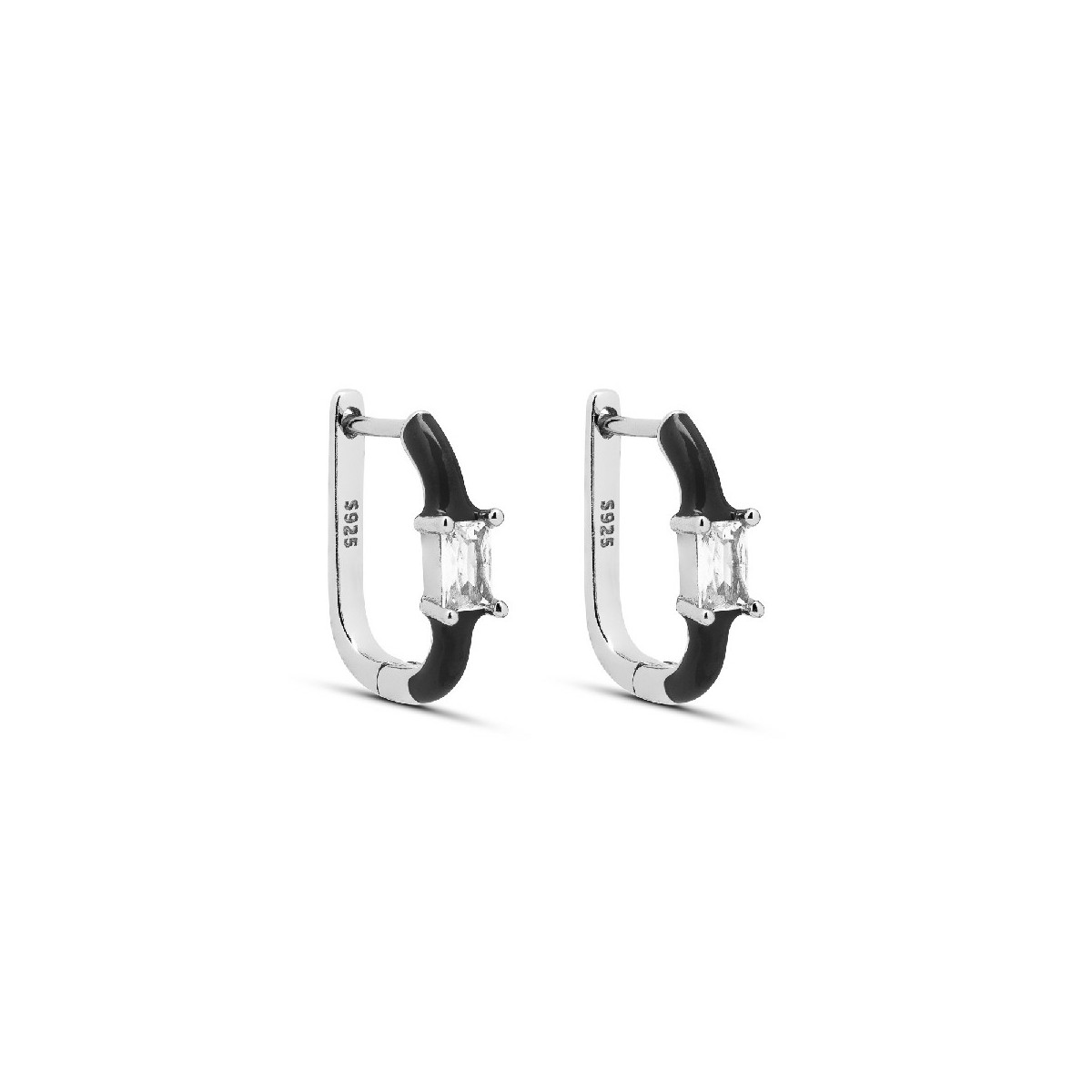 PENDIENTE ARO CZ RECTANGULAR ESMALTE - PE6055R/04/10