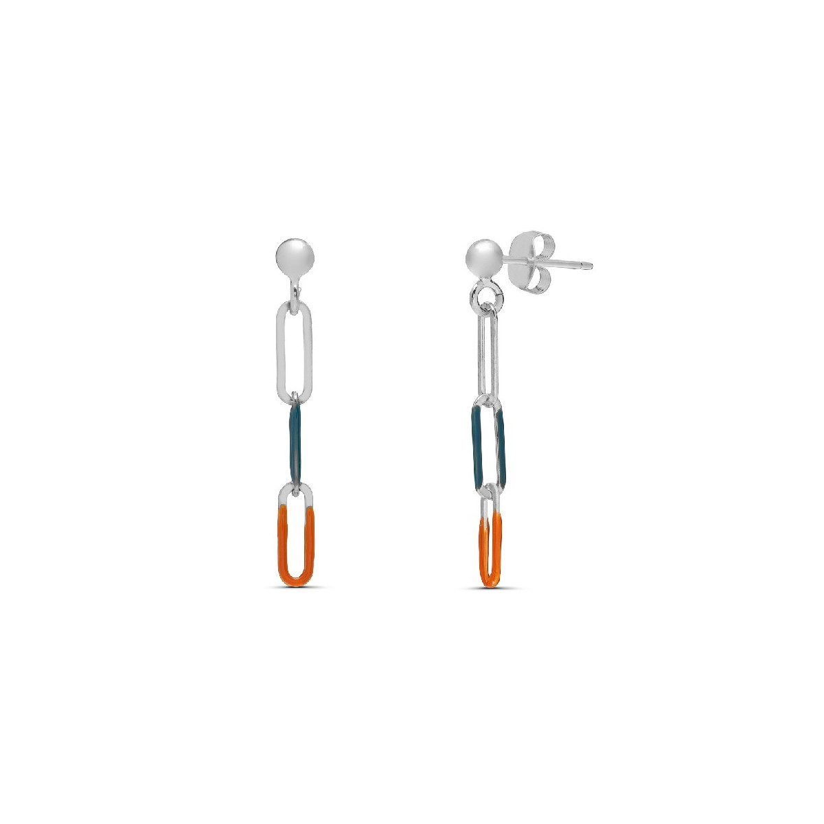 PENDIENTE CADENA RECTANG. ESLABONES ESMALTE - PE6045R/09/18