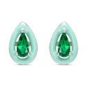 PENDIENTE LAGRIMA CZ BORDE ESMALTE - PE6052R/16/16