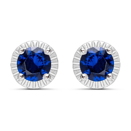 PENDIENTE CIRCONITA REDONDA BORDE PLATA - PE6053R/03