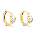 PENDIENTE ARO CZ CORAZON ESMALTE - PE6054CH/04/04