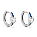 PENDIENTE ARO CZ CORAZON ESMALTE - PE6054R/04/03