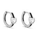 PENDIENTE ARO CZ CORAZON ESMALTE - PE6054R/04/10