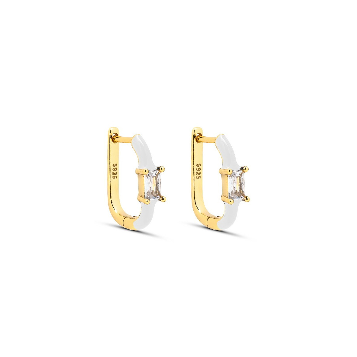 PENDIENTE ARO CZ RECTANGULAR ESMALTE - PE6055CH/04/04