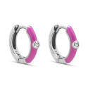 PENDIENTE ARO CON CZ + ESMALTE - PE6059R/04/14