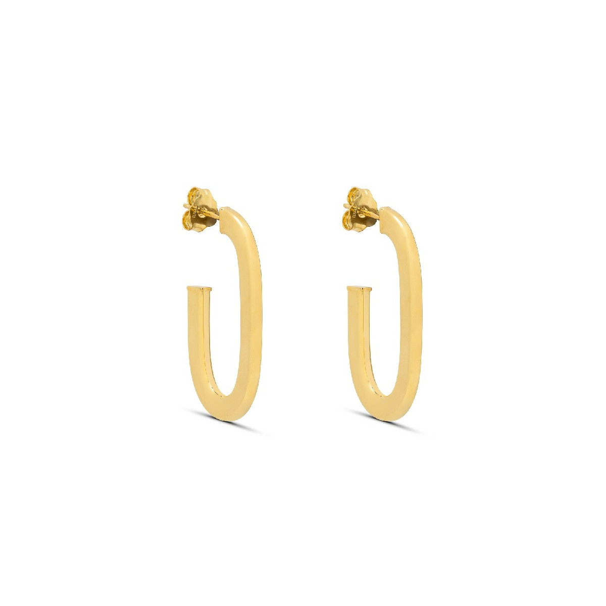 PENDIENTE ARO OVAL 30 X 18MM TUBO 2 X 4 - PE6084CH