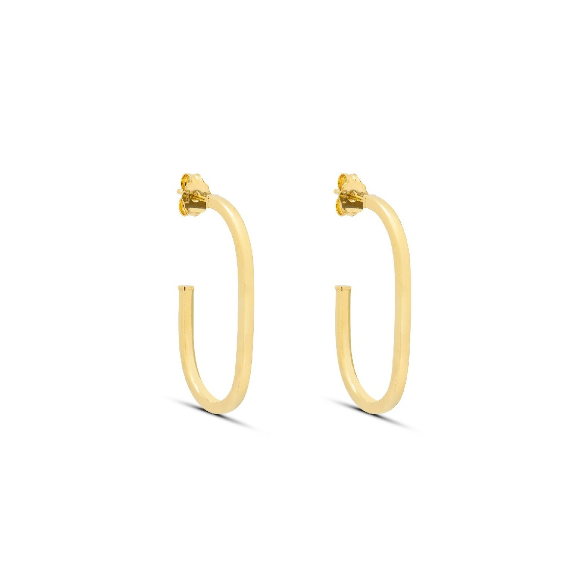 PENDIENTE ARO OVAL 35 X 20MM TUBO 2 X 2 - PE6085CH