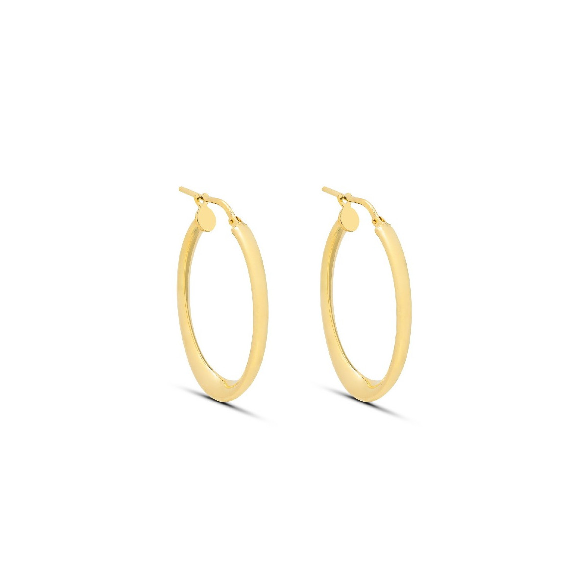 PENDIENTE ARO OVAL MEDIO GIRO - PE6088CH