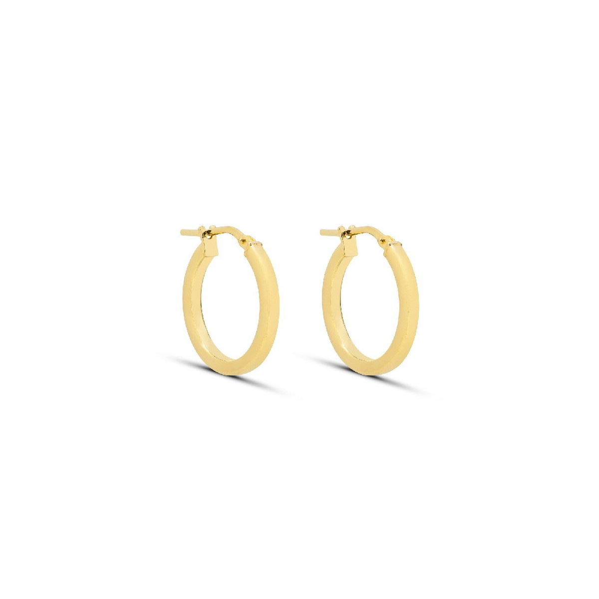 PENDIENTE ARO TUBO CUADRADO 2 X 2 , 15MM - PE6089CH
