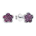 PENDIENTE FLOR CIRCONITAS RUBI - PE4406/13
