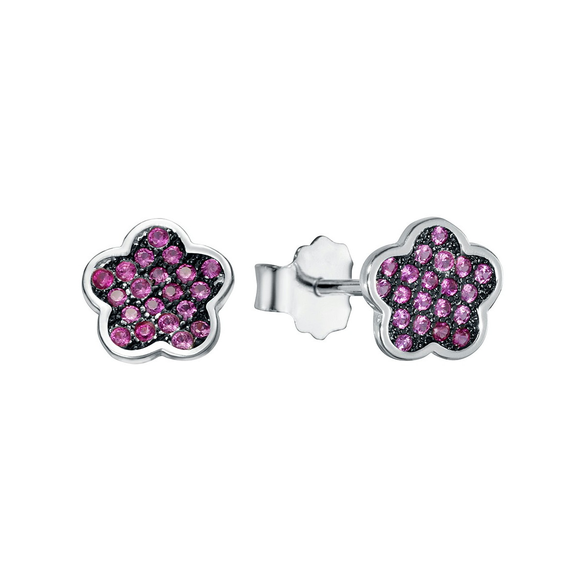 PENDIENTE FLOR CIRCONITAS RUBI - PE4406/13