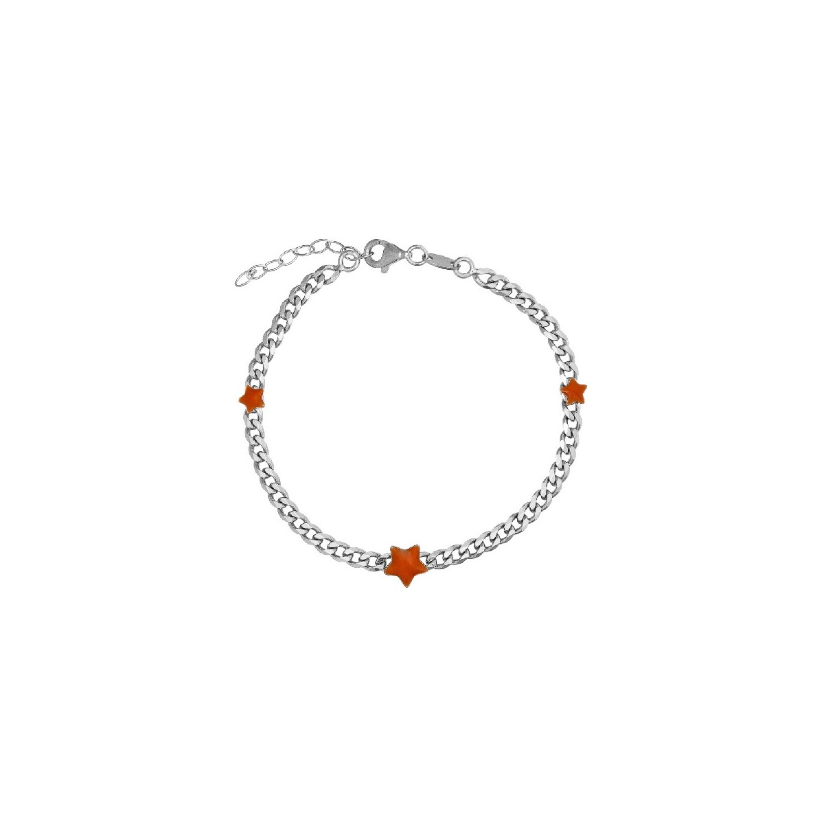 PULSERA BARBADA 3 ESTRELLAS EN LINEA ESMALTE - PU5393R/09
