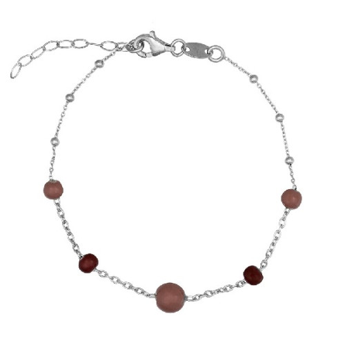 PULSERA CADENA 5 BOLAS ESMALTE - PU5394R/02/01