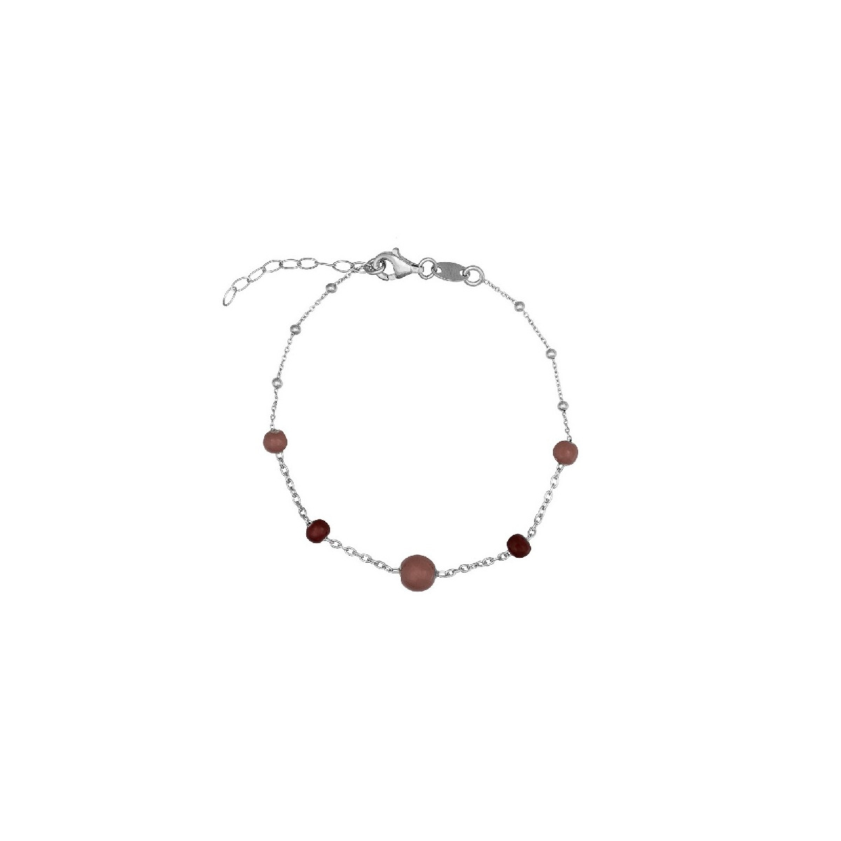 PULSERA CADENA 5 BOLAS ESMALTE - PU5394R/02/01