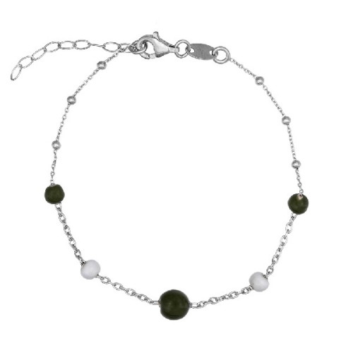 PULSERA CADENA 5 BOLAS ESMALTE - PU5394R/02/16