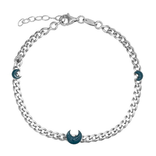 PULSERA BARBADA 3 LUNAS EN LINEA ESMALTE - PU5396R/03