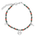 PULSERA PIEDRAS MULTICOLOR CANDADO - PU5438R/24