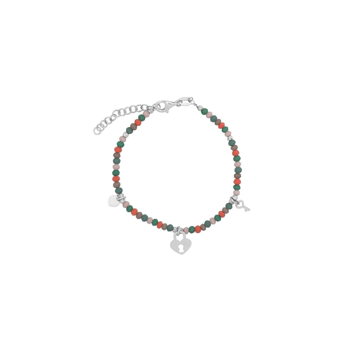 PULSERA PIEDRAS MULTICOLOR CANDADO - PU5438R/24