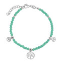 PULSERA PIEDRAS COLORES + ARBOLES VIDA COLGANDO - PU5447R/15
