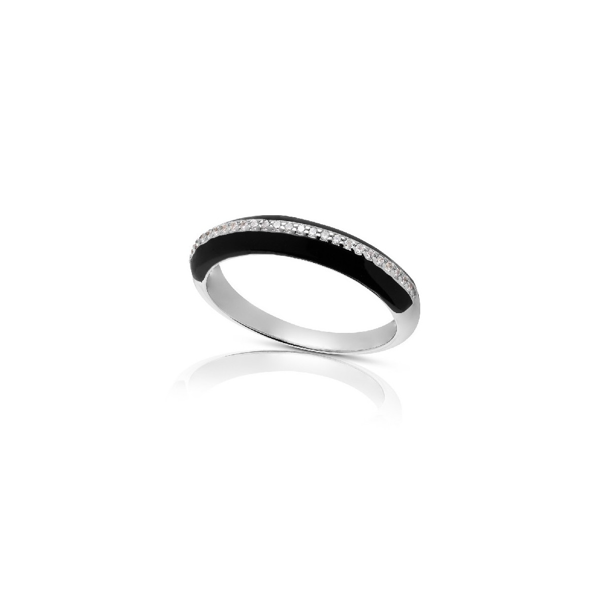 SORTIJA LINEA CIRCONITAS BORDES ESMALTE - SO1518R/04/10