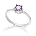 SORTIJA CIRCONITA REDONDA BORDE PLATA - SO1544R/01