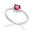 SORTIJA CIRCONITA REDONDA BORDE PLATA - SO1544R/13