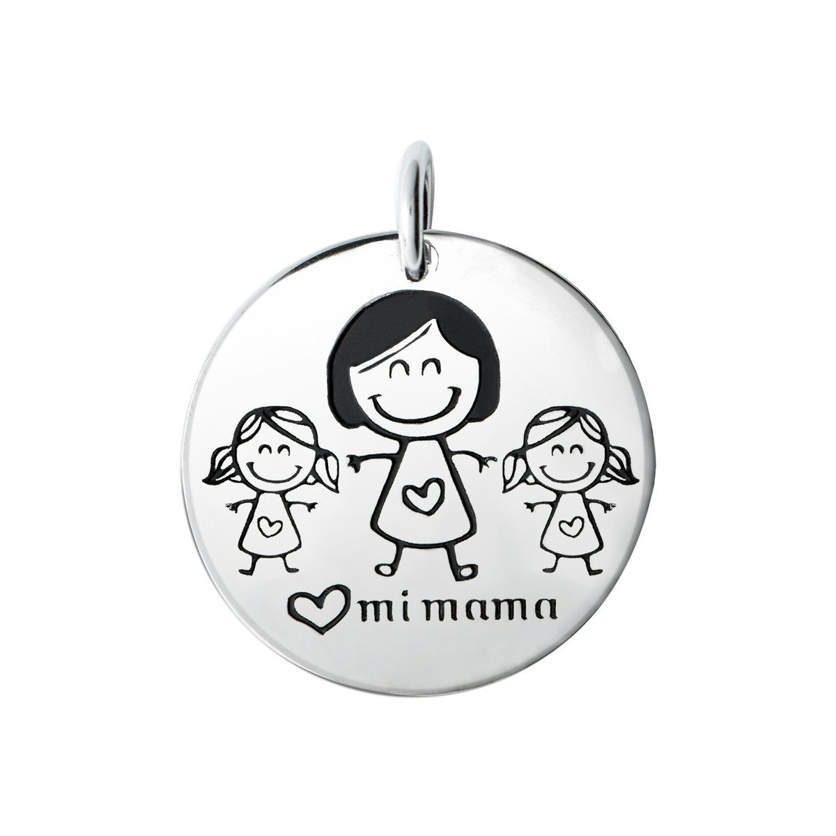MEDALLA MAMA Y 2 NIÑAS - CO2275