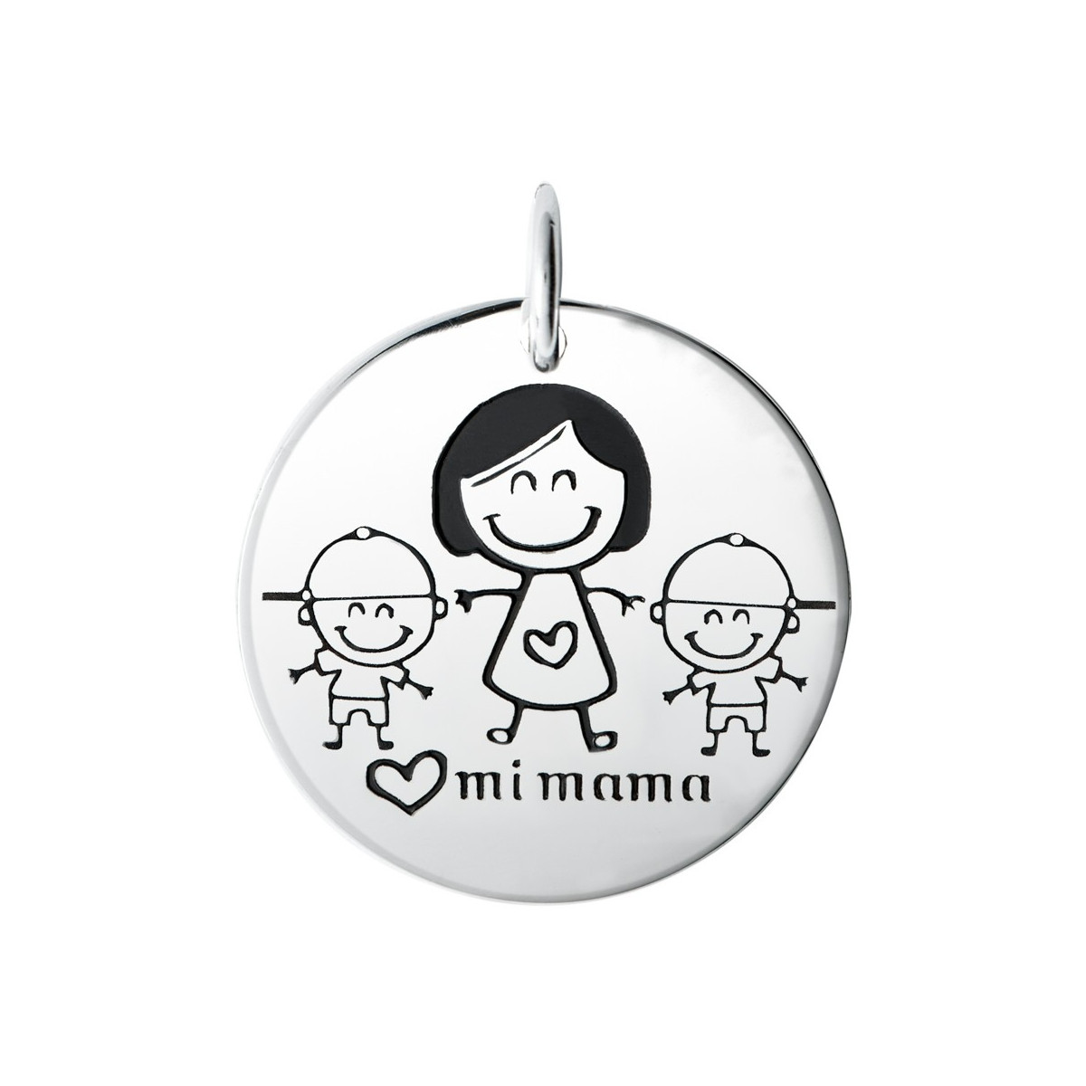 MEDALLA MAMA Y 2 NIÑOS - CO2276