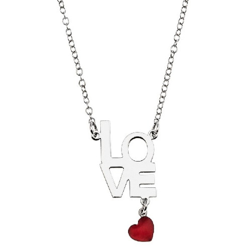 GARGANTILLA LOVE + CORAZON ESMALTE - GA1745R