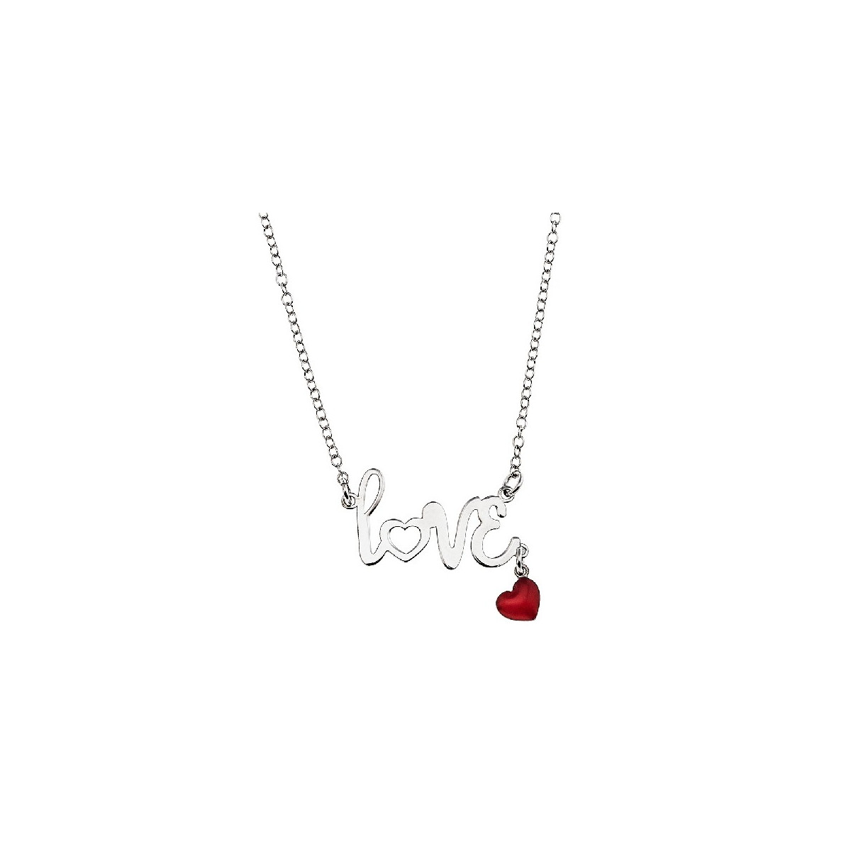 GARGANTILLA LOVE LETRA INGLESA + CORAZON ESMALTE - GA1748R
